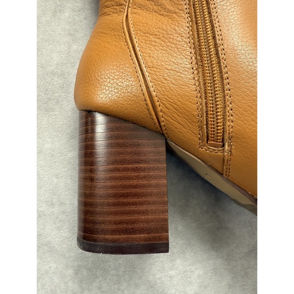 Sam Edelman‎ Elsy Boots Womens Size 9 Medium Caramel Leather Block Heel Tall Zip - Picture 10 of 16